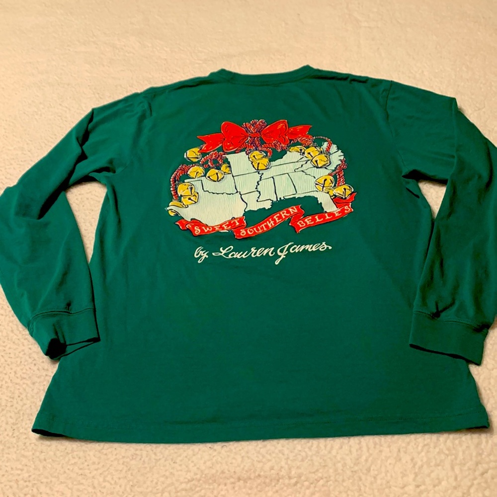 Lauren James “Sweet Southern Belles” L/S Pocket Tee, GUC, Size Medium